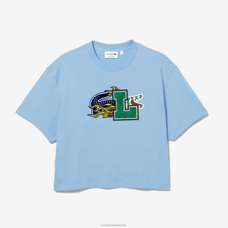 Lacoste oversized T-shirt van biologisch katoen 0828H2568 blauwe hbp vrouwen