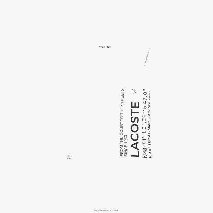 Lacoste sport losvallend coördinaat-T-shirt met merknaam 0828H2558 wit 001 vrouwen
