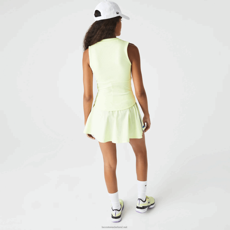 Lacoste sport strak tennis t-shirt 0828H2560 geel 6gd vrouwen