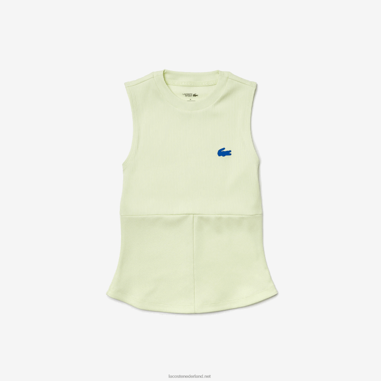 Lacoste sport strak tennis t-shirt 0828H2560 geel 6gd vrouwen