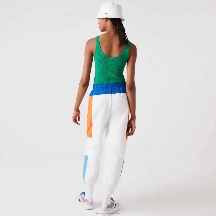 Lacoste naadloze geribbelde gebreide tanktop 0828H2647 groene lm vrouwen