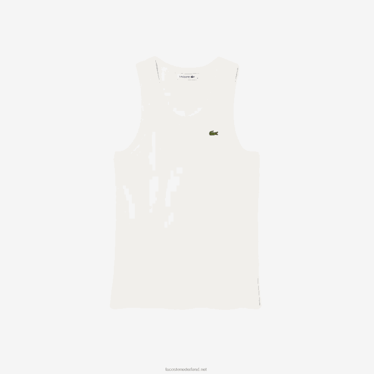 Lacoste slim fit tanktop van biologisch katoen 0828H2422 wit 70v vrouwen