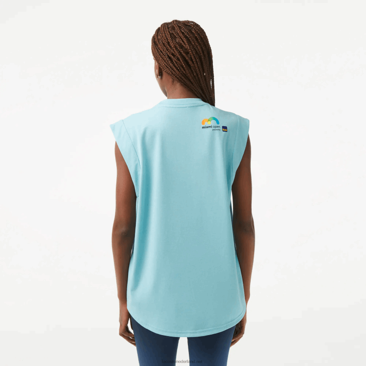 Lacoste sport miami open editie mouwloze top 0828H2411 munt bijv vrouwen