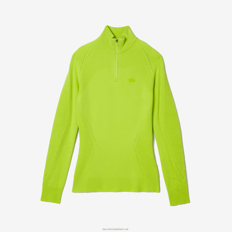 Lacoste trui met ritssluiting 0828H2645 geel 90v vrouwen