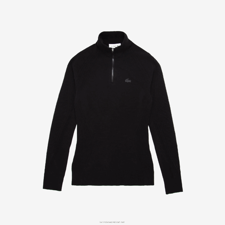 Lacoste trui met ritssluiting 0828H2646 zwart 031 vrouwen