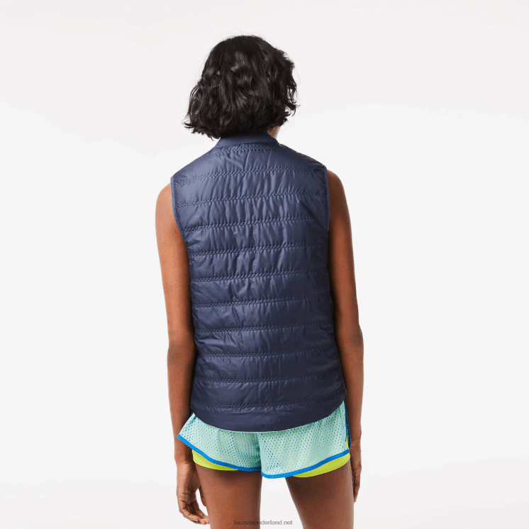 Lacoste omkeerbaar golfvest 0828H2430 blauw lichtgroen b00 vrouwen