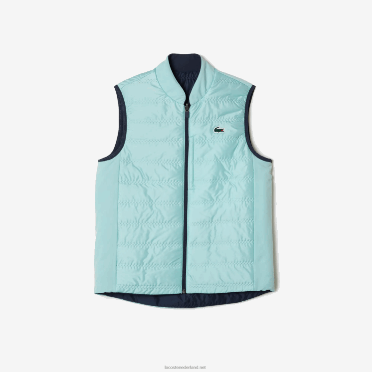 Lacoste omkeerbaar golfvest 0828H2430 blauw lichtgroen b00 vrouwen