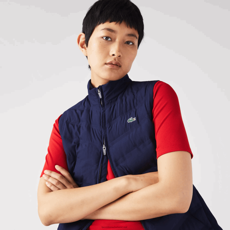 Lacoste sport gewatteerd golfvest 0828H2630 marineblauw 423 vrouwen
