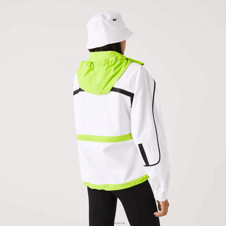 Lacoste nylon windjack 0828H2621 wit geel ug5 vrouwen