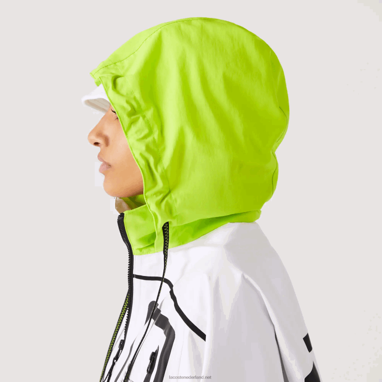 Lacoste nylon windjack 0828H2621 wit geel ug5 vrouwen