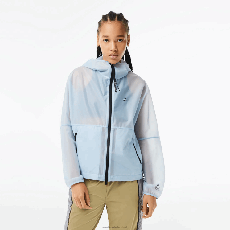 Lacoste transparant windjack 0828H2433 blauwe fye vrouwen