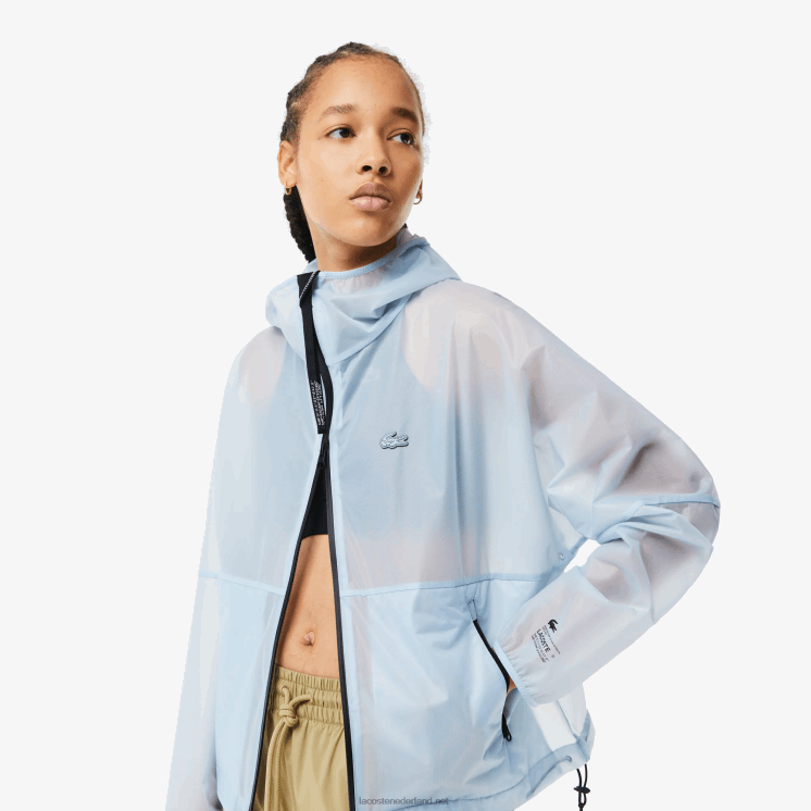 Lacoste transparant windjack 0828H2433 blauwe fye vrouwen
