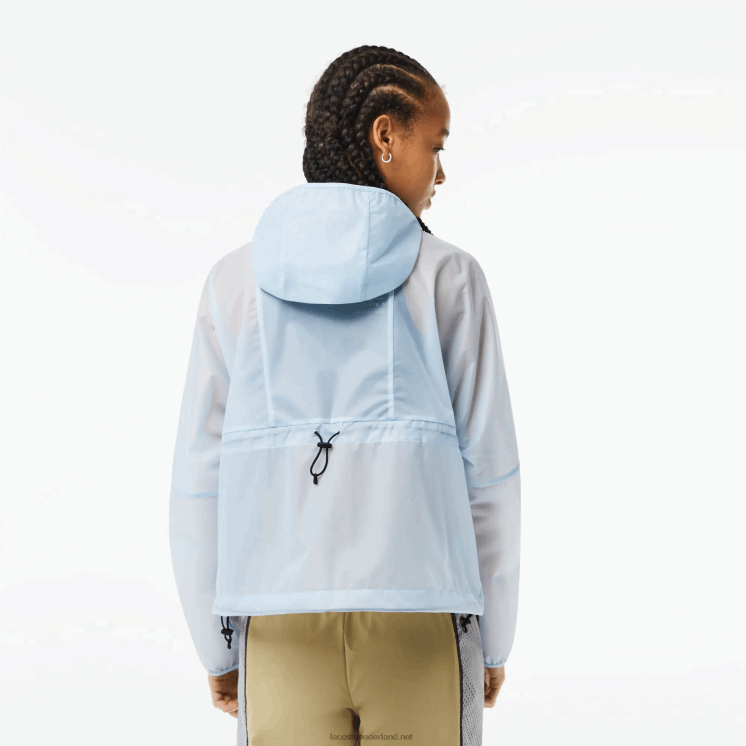Lacoste transparant windjack 0828H2433 blauwe fye vrouwen