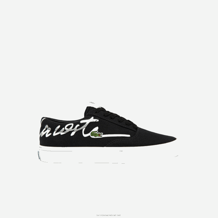 Lacoste jump serve veter canvas sneakers 0828H2716 zwart & gebroken wit 454 vrouwen