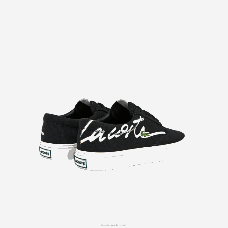 Lacoste jump serve veter canvas sneakers 0828H2716 zwart & gebroken wit 454 vrouwen