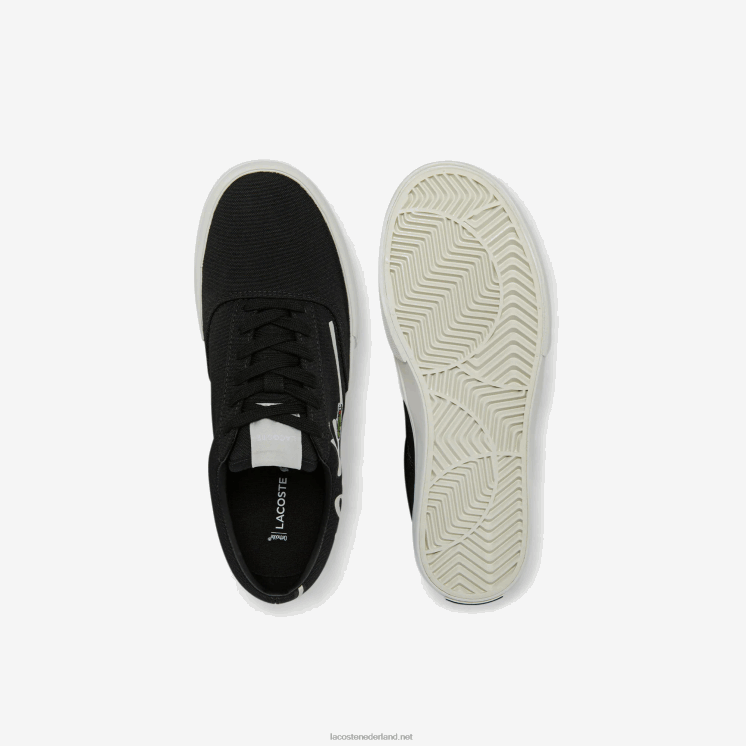 Lacoste jump serve veter canvas sneakers 0828H2716 zwart & gebroken wit 454 vrouwen