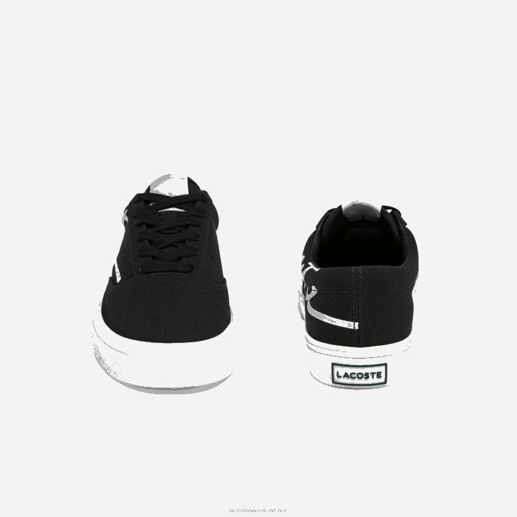 Lacoste jump serve veter canvas sneakers 0828H2716 zwart & gebroken wit 454 vrouwen