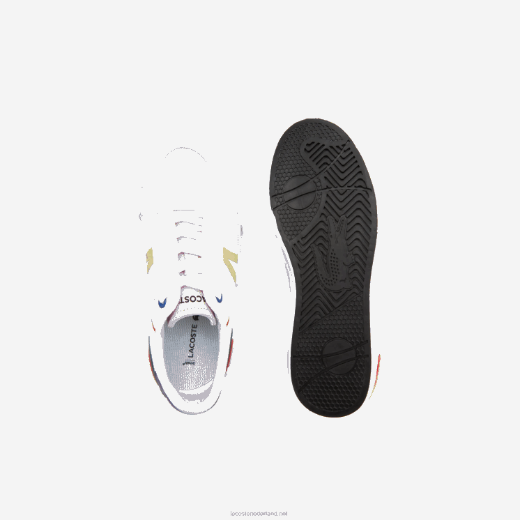 Lacoste l004 textielkleurige sneakers 0828H2730 gebroken wit & roze 06c vrouwen