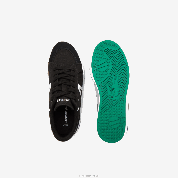 Lacoste l004 textielkleurige sneakers 0828H2731 zwart-wit 312 vrouwen