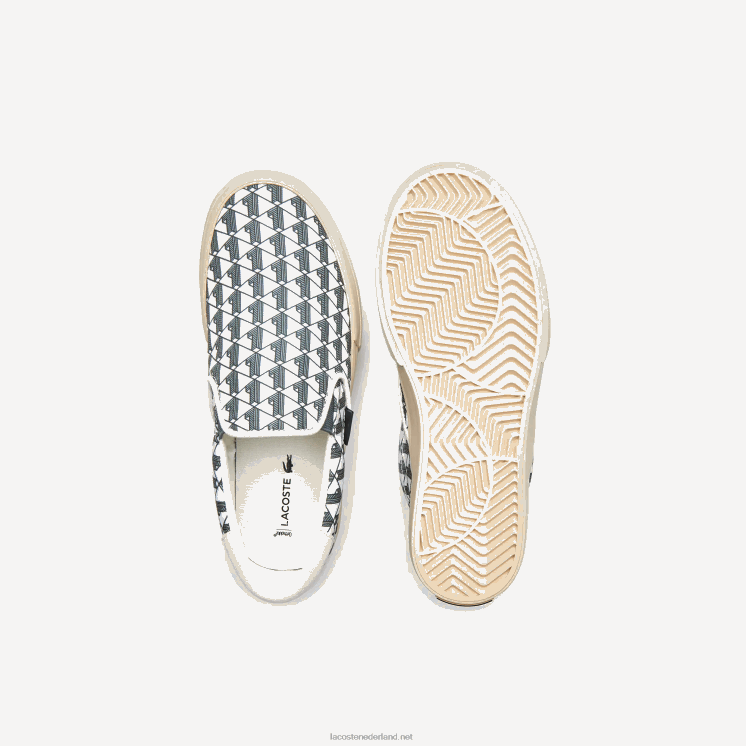 Lacoste spring serve textiel instapper 0828H2723 gebroken wit & wit 03a vrouwen