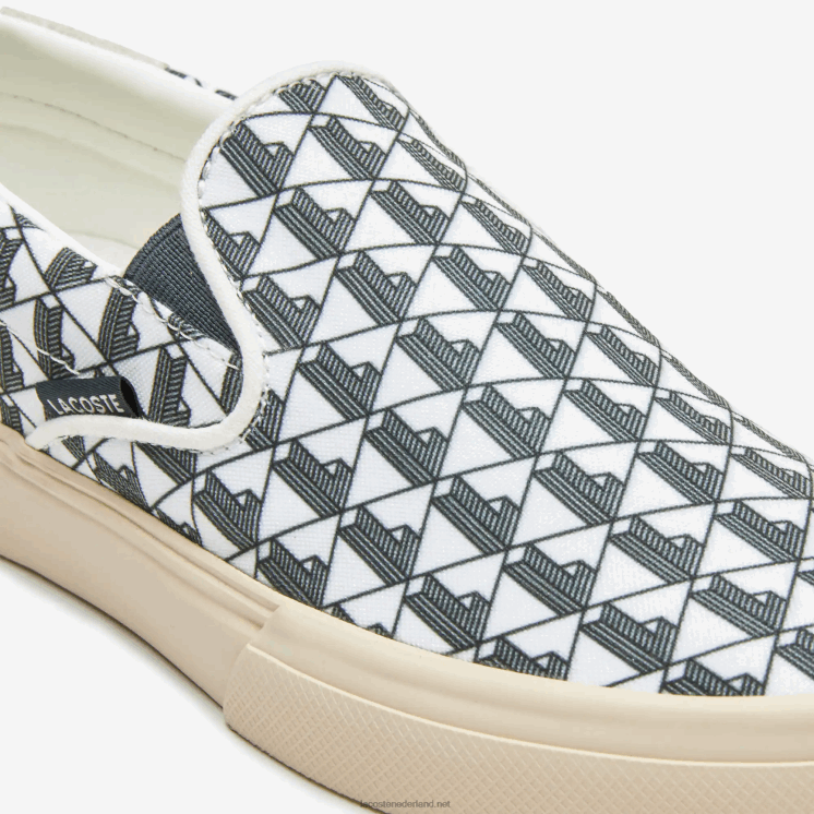 Lacoste spring serve textiel instapper 0828H2723 gebroken wit & wit 03a vrouwen