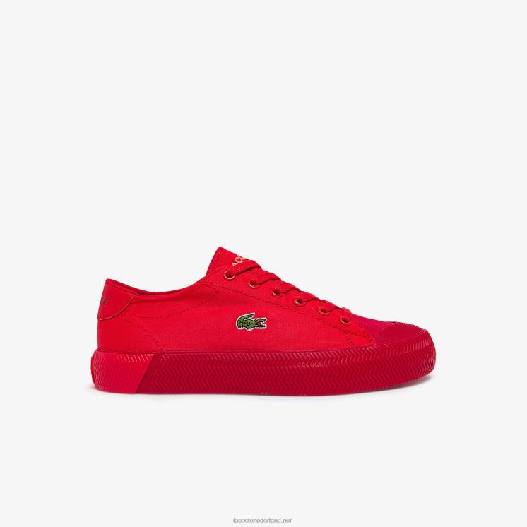 Lacoste tonale sneakers van gripshot-canvas 0828H2748 rood rood rr1 vrouwen