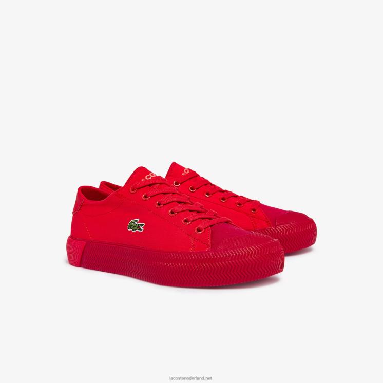 Lacoste tonale sneakers van gripshot-canvas 0828H2748 rood rood rr1 vrouwen