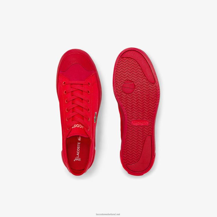 Lacoste tonale sneakers van gripshot-canvas 0828H2748 rood rood rr1 vrouwen