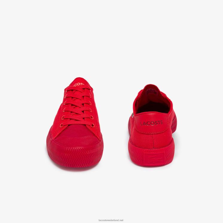 Lacoste tonale sneakers van gripshot-canvas 0828H2748 rood rood rr1 vrouwen