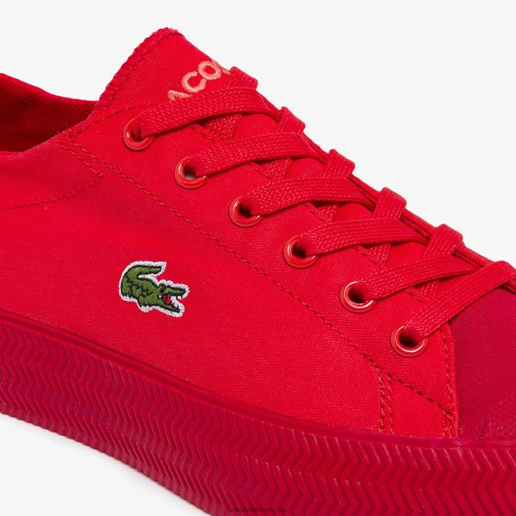Lacoste tonale sneakers van gripshot-canvas 0828H2748 rood rood rr1 vrouwen