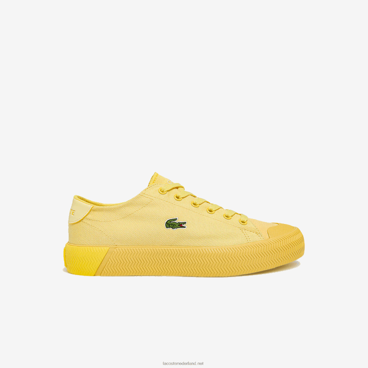 Lacoste tonale sneakers van gripshot-canvas 0828H2749 lichtgeel amg vrouwen