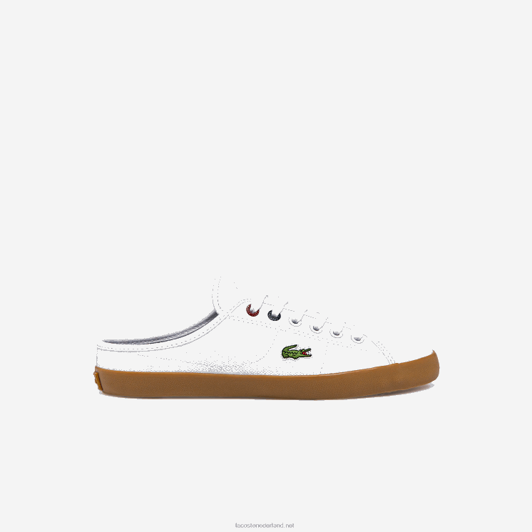 Lacoste zian muilezel canvas sneakers 0828H2732 wit & gom y37 vrouwen