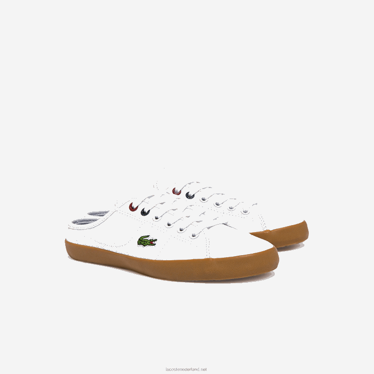 Lacoste zian muilezel canvas sneakers 0828H2732 wit & gom y37 vrouwen