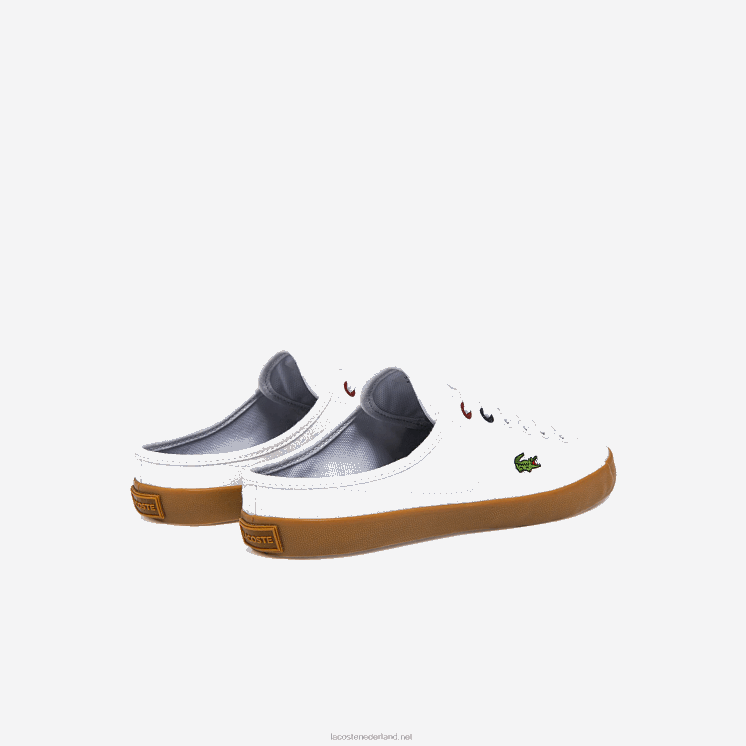 Lacoste zian muilezel canvas sneakers 0828H2732 wit & gom y37 vrouwen