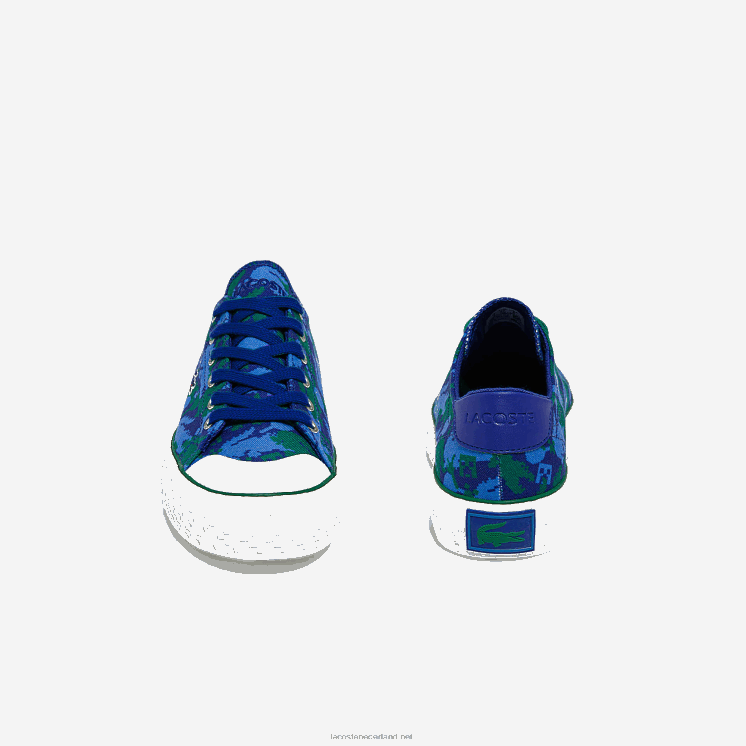 gripshot lacoste x minecraft canvas sneakers 0828H2734 blauw groen bg3 vrouwen