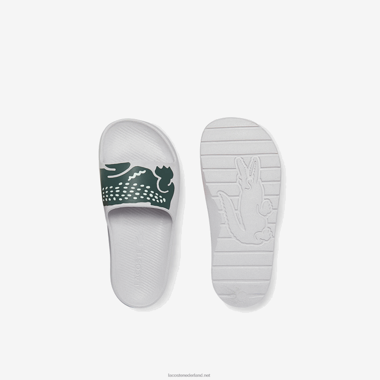 Lacoste croco 2.0 dia's met synthetische print 0828H2697 wit & donkergroen 1r5 vrouwen