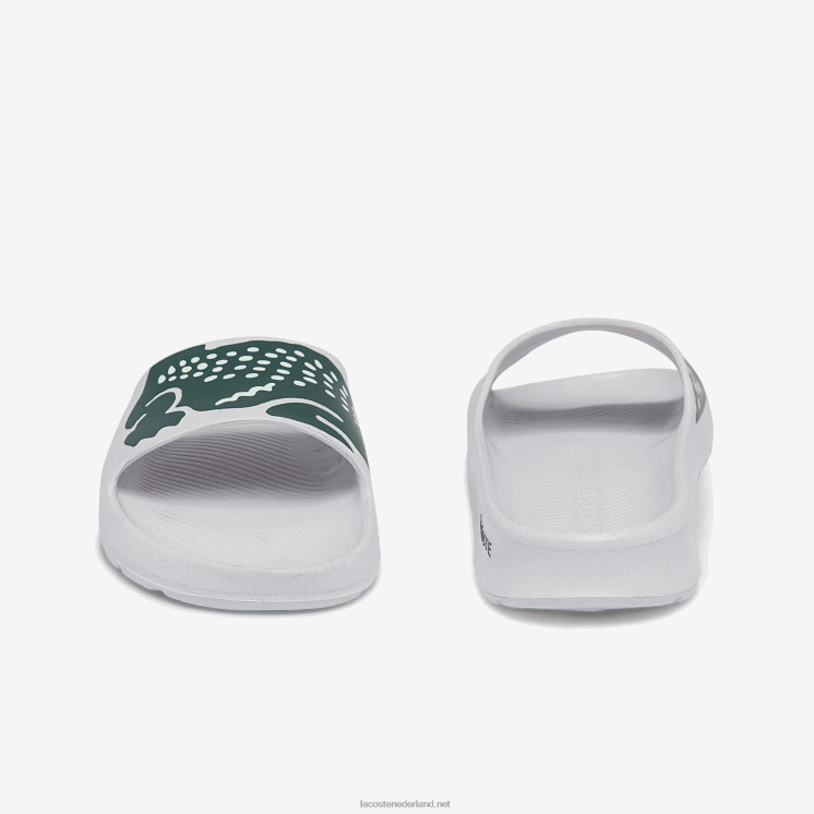 Lacoste croco 2.0 dia's met synthetische print 0828H2697 wit & donkergroen 1r5 vrouwen