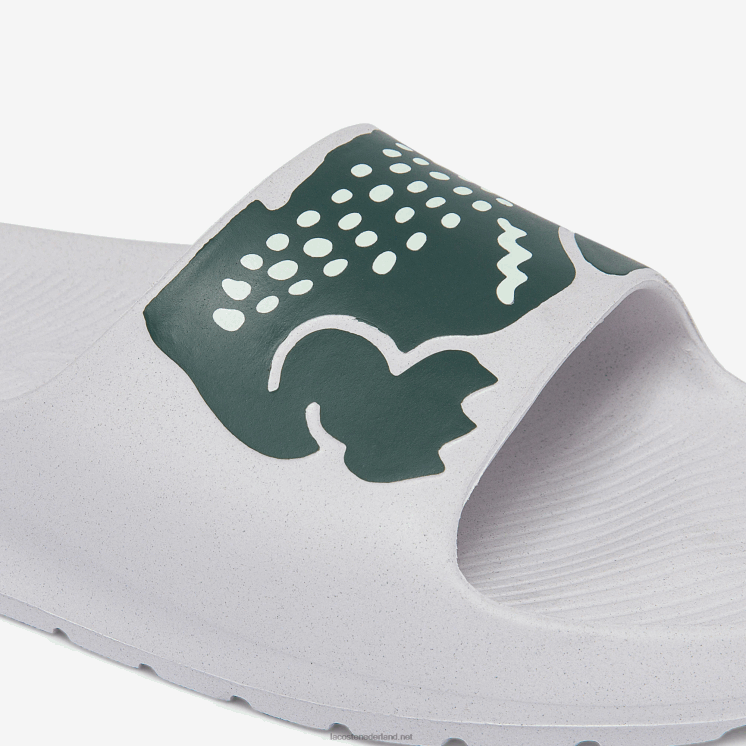 Lacoste croco 2.0 dia's met synthetische print 0828H2697 wit & donkergroen 1r5 vrouwen