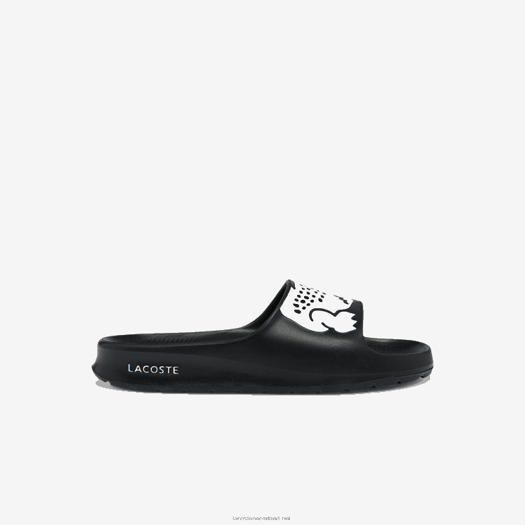 Lacoste croco 2.0 dia's met synthetische print 0828H2698 zwart-wit 312 vrouwen