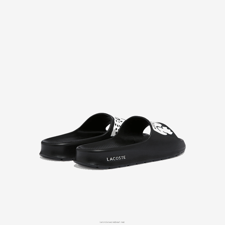 Lacoste croco 2.0 dia's met synthetische print 0828H2698 zwart-wit 312 vrouwen