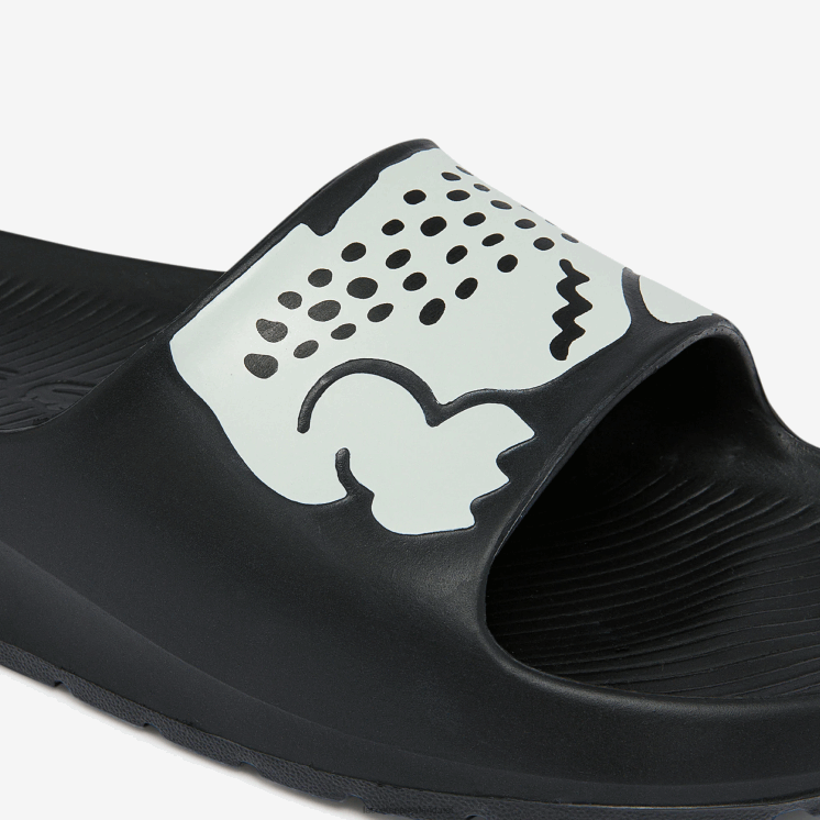 Lacoste croco 2.0 dia's met synthetische print 0828H2698 zwart-wit 312 vrouwen