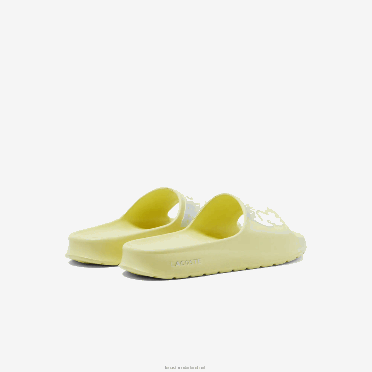 Lacoste croco 2.0 synthetisch logobandjes 0828H2759 lichtgeel & wit 241 vrouwen