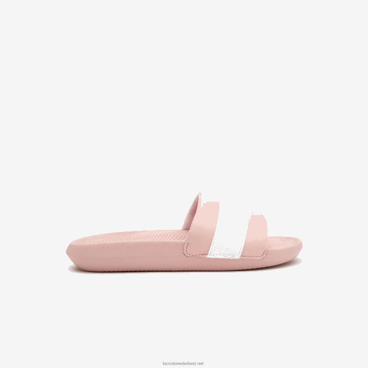Lacoste croco dia's van synthetisch en textiel 0828H2711 lichtroze & wit 208 vrouwen