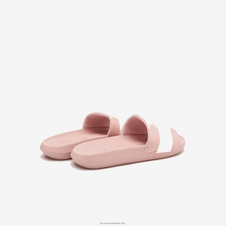 Lacoste croco dia's van synthetisch en textiel 0828H2711 lichtroze & wit 208 vrouwen