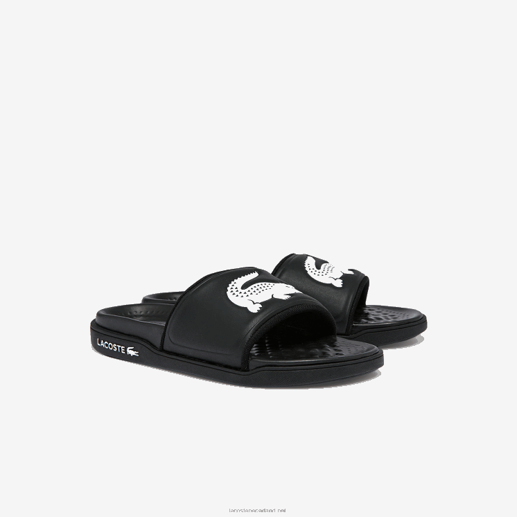 Lacoste croco dualiste synthetische logobandjes 0828H2699 zwart-wit 312 vrouwen
