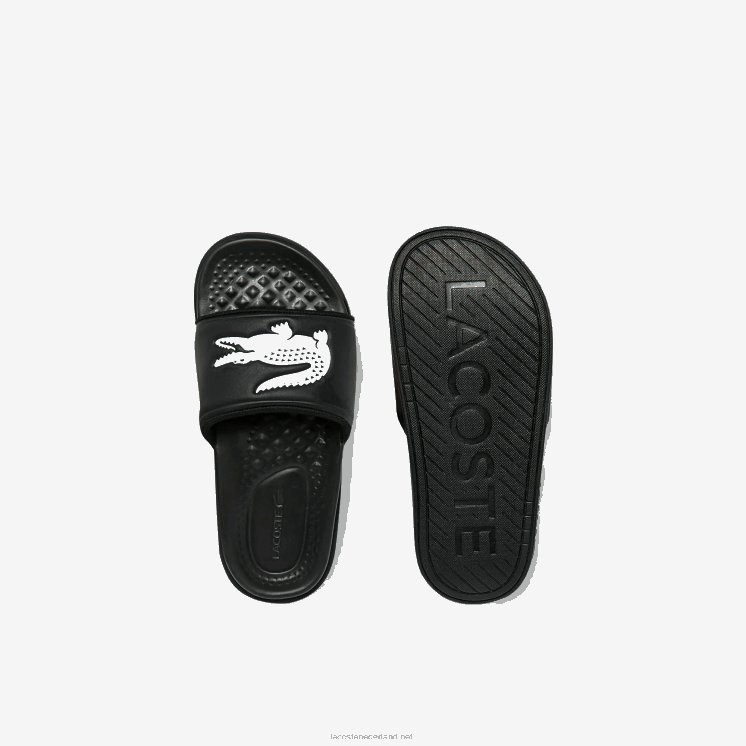 Lacoste croco dualiste synthetische logobandjes 0828H2699 zwart-wit 312 vrouwen