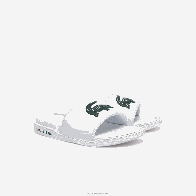 Lacoste croco dualiste synthetische logobandjes 0828H2700 wit & donkergroen 1r5 vrouwen