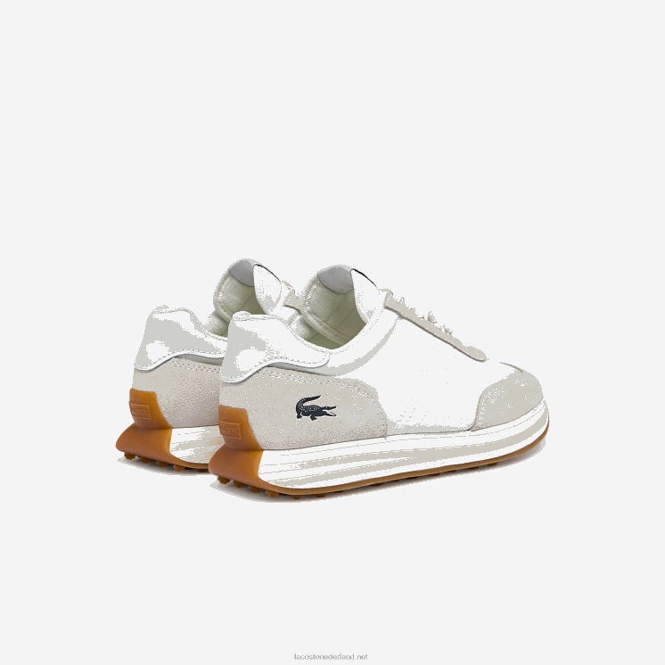 Lacoste L-spin textiel sneakers met gouden accenten 0828H2744 wit 21g vrouwen