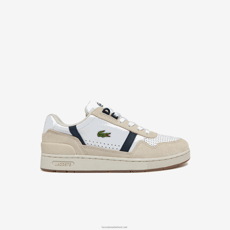 Lacoste T-clip roland-garros sneakers 0828H2747 wit & marine 042 vrouwen