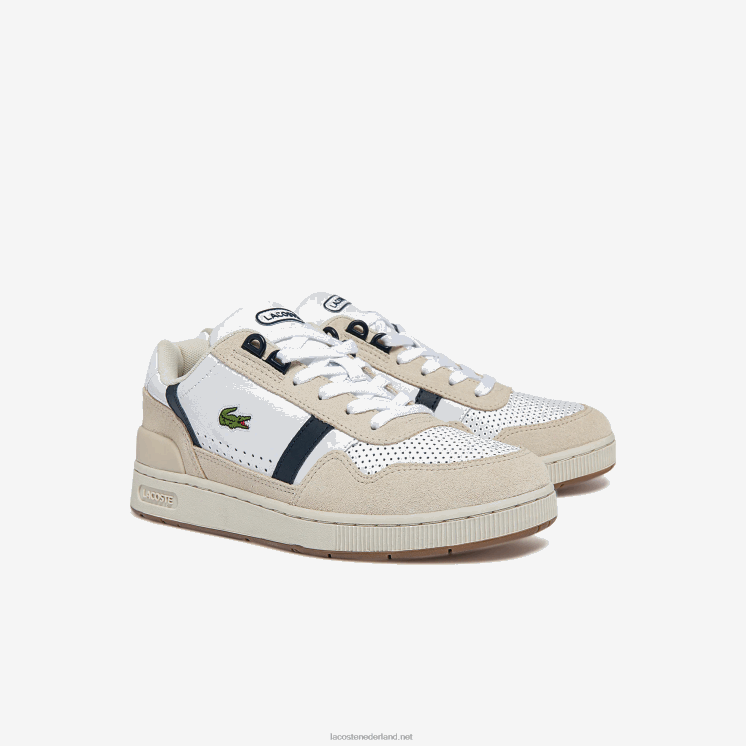 Lacoste T-clip roland-garros sneakers 0828H2747 wit & marine 042 vrouwen